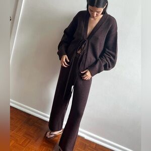 Deji Studios Knit Pants - Plum